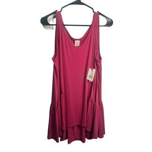 terra & sky womens sleeveless tank top long shirt plus size 0X 14w